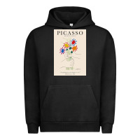Pigment Black pablo picasso   bouquet of peace Urban Hoodie - artisFamous