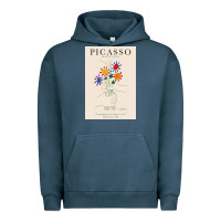 Pigment Midnight Navy pablo picasso   bouquet of peace Urban Hoodie - artisFamous
