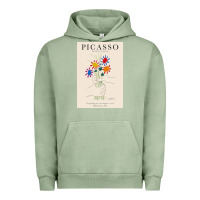 Pigment Oil Green pablo picasso   bouquet of peace Urban Hoodie - artisFamous