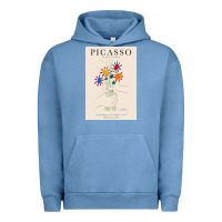 Pigment Pebble Blue pablo picasso   bouquet of peace Urban Hoodie - artisFamous