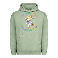 Pigment Oil Green rainbow brite badass   rainbow brite Urban Hoodie - artisFamous
