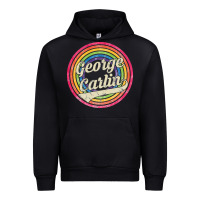 Black george carlin   retro rainbow faded style Urban Hoodie - artisFamous