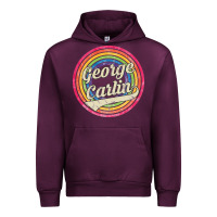 Mauve Wine george carlin   retro rainbow faded style Urban Hoodie - artisFamous