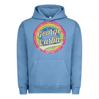 Pigment Pebble Blue george carlin   retro rainbow faded style Urban Hoodie - artisFamous