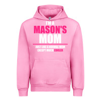 Fuchsia Pink i'm a mason's  mom just like a normal mom Urban Hoodie - artisFamous