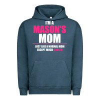 Pigment Midnight Navy i'm a mason's  mom just like a normal mom Urban Hoodie - artisFamous