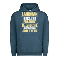 Pigment Midnight Navy landman because freakin' awesome isn't a job title Urban Hoodie - artisFamous