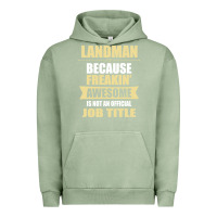 Pigment Oil Green landman because freakin' awesome isn't a job title Urban Hoodie - artisFamous