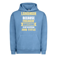 Pigment Pebble Blue landman because freakin' awesome isn't a job title Urban Hoodie - artisFamous