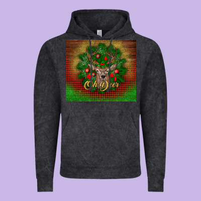 Oh Deer Vintage Hoodie Designed By Bundleandbundleshop
