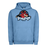 Pigment Pebble Blue The Icehogs, Rockford Urban Hoodie - artisFamous