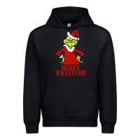 Black Merry Whatever Grinch Urban Hoodie - artisFamous
