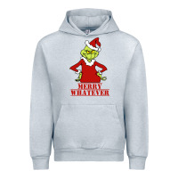 Heather Grey Merry Whatever Grinch Urban Hoodie - artisFamous