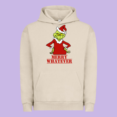 Merry Whatever Grinch Urban Hoodie Designed By Artisfamous