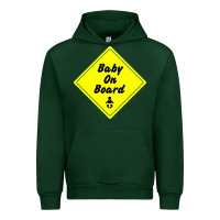 Forest Green baby on board Urban Hoodie - artisFamous