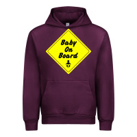 Mauve Wine baby on board Urban Hoodie - artisFamous