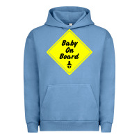 Pigment Pebble Blue baby on board Urban Hoodie - artisFamous