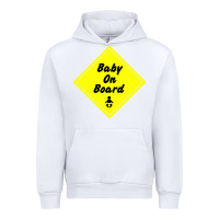 White baby on board Urban Hoodie - artisFamous