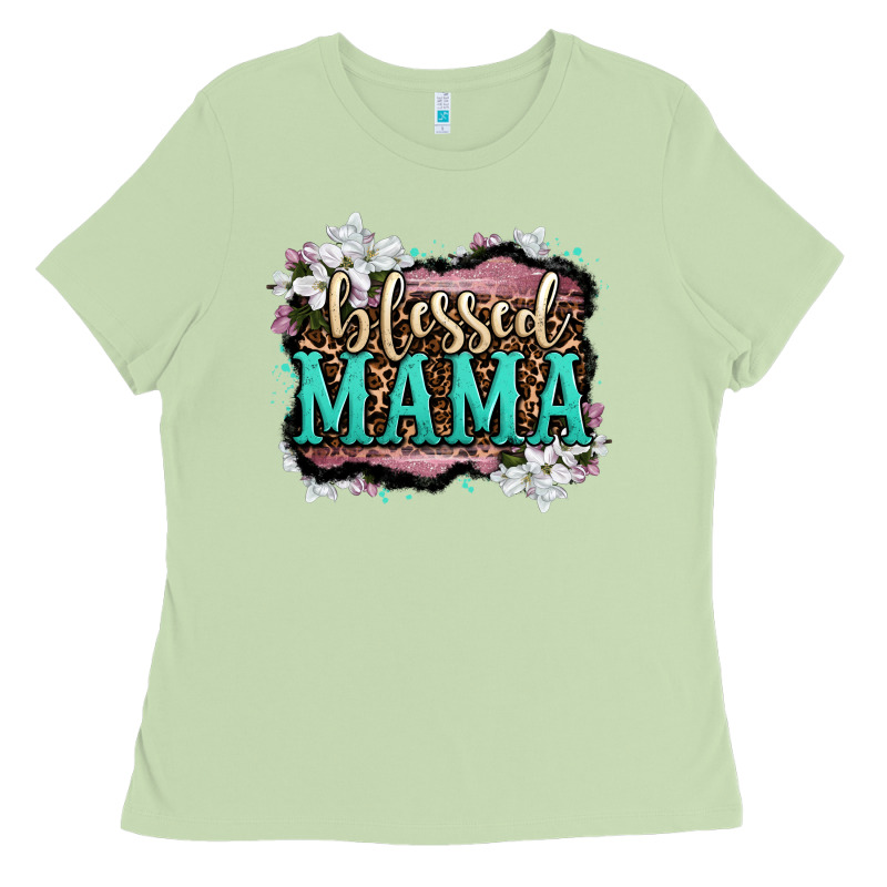 Blessed Mama Ladies Tee by OliviaCreatesArt | Teevron
