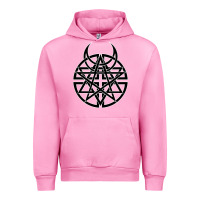 Fuchsia Pink disturbed 1 Urban Hoodie - artisFamous