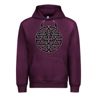Mauve Wine disturbed 1 Urban Hoodie - artisFamous