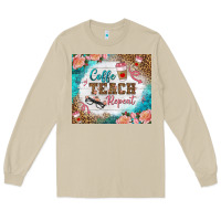 Mushroom coffee teach repeat tumbler Long Sleeve Tee - BundleAndBundleShop