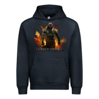 Navy disturbed 8 Urban Hoodie - artisFamous