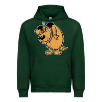 Forest Green smile mumbly muttley dog Urban Hoodie - artisFamous