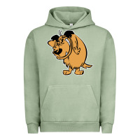 Pigment Oil Green smile mumbly muttley dog Urban Hoodie - artisFamous