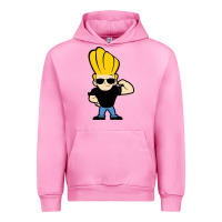Fuchsia Pink johnny bravo chibi Urban Hoodie - artisFamous