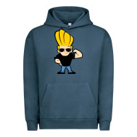Pigment Midnight Navy johnny bravo chibi Urban Hoodie - artisFamous