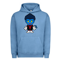 Pigment Pebble Blue nightcrawler chibi Urban Hoodie - artisFamous