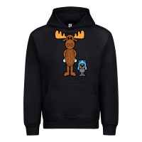 Black rocky and bullwinkle Urban Hoodie - artisFamous