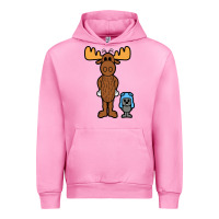 Fuchsia Pink rocky and bullwinkle Urban Hoodie - artisFamous