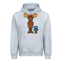 Heather Grey rocky and bullwinkle Urban Hoodie - artisFamous