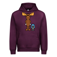 Mauve Wine rocky and bullwinkle Urban Hoodie - artisFamous