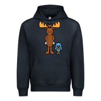 Navy rocky and bullwinkle Urban Hoodie - artisFamous