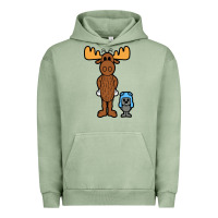 Pigment Oil Green rocky and bullwinkle Urban Hoodie - artisFamous