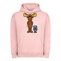 Pigment Salmon rocky and bullwinkle Urban Hoodie - artisFamous