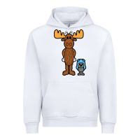 White rocky and bullwinkle Urban Hoodie - artisFamous