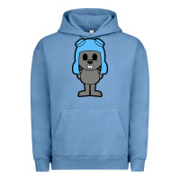 Pigment Pebble Blue rocky the squirrel Urban Hoodie - artisFamous
