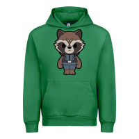 Emerald rocket racoon chibi Urban Hoodie - artisFamous