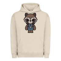 Pigment French Oak rocket racoon chibi Urban Hoodie - artisFamous