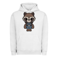 Pigment Lunar Rock rocket racoon chibi Urban Hoodie - artisFamous