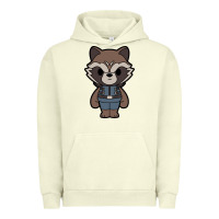 Pigment Pistachio rocket racoon chibi Urban Hoodie - artisFamous