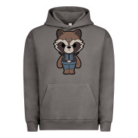 Pigment Tornado rocket racoon chibi Urban Hoodie - artisFamous