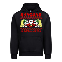 Black shy guys burger and fries Urban Hoodie - artisFamous