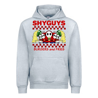 Heather Grey shy guys burger and fries Urban Hoodie - artisFamous