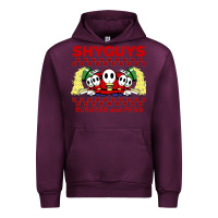 Mauve Wine shy guys burger and fries Urban Hoodie - artisFamous