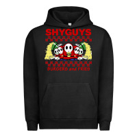 Pigment Black shy guys burger and fries Urban Hoodie - artisFamous